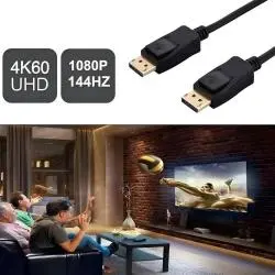 Adaptadores y Cables,Cable Adaptador Conector Displayport Macho Monitor Proyector - 1.8 Metros