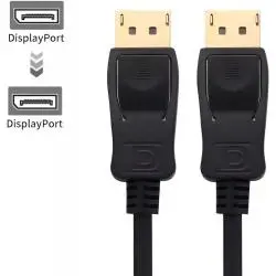 Adaptadores y Cables,Cable Adaptador Conector Displayport Macho Monitor Proyector - 1.8 Metros