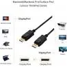 Adaptadores y Cables,Cable Adaptador Conector Displayport Macho Monitor Proyector - 1.8 Metros