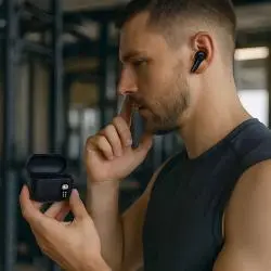 Audífonos Bluetooth,Manos Libre Audifono Bluetooth Inalambrico Recargable Lcd - HT-08