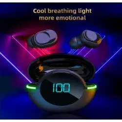 Audífonos Bluetooth,Audifonos Manos Libre Inalambrico Bluetooth Recargable Led - AKS-T90