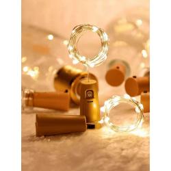 Cintas y Tiras LED,3x Tira Led Maqueta Luz Arroz Corcho Botella Alambre A Pilas - CALIDA