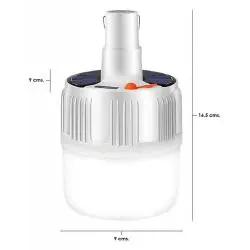 Ampolletas,Ampolleta Led Camping Recargable Usb Solar Gancho