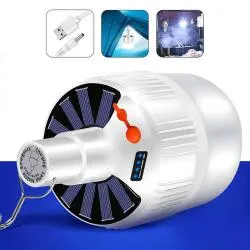 Ampolletas,Ampolleta Led Camping Recargable Usb Solar Gancho