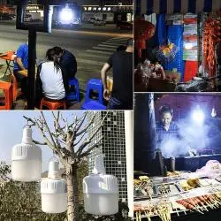 Ampolletas,Ampolleta Led Camping Recargable Usb Solar Gancho