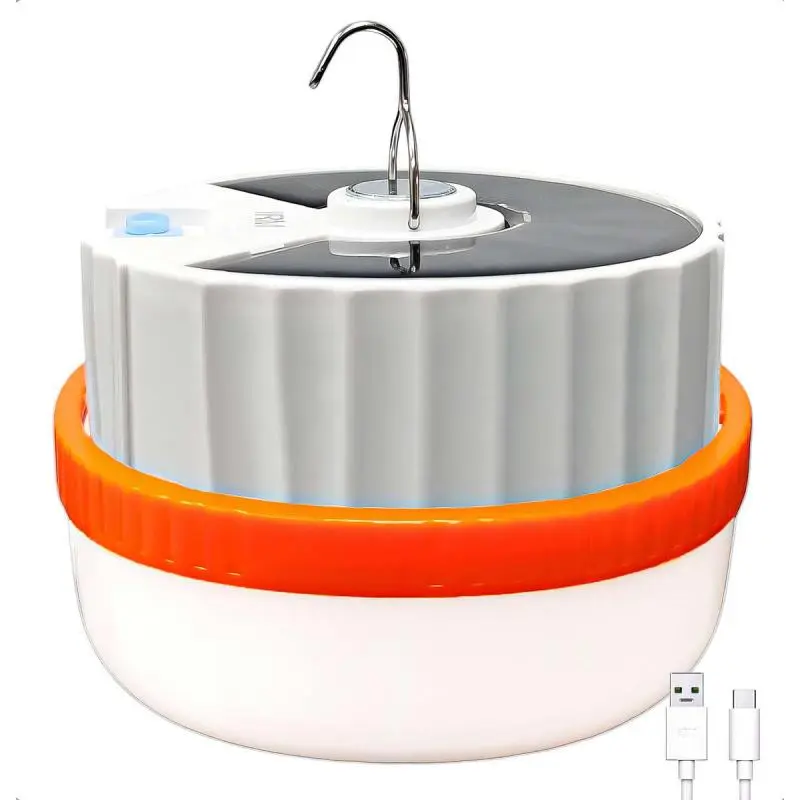 Linternas y Luz Emergencia,Linterna Camping Lampara Solar Recargable Usb Tipo C Plegable Iman