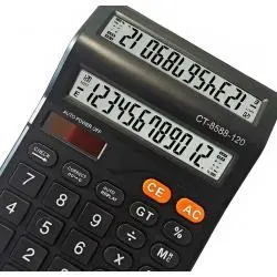 Calculadoras,Calculadora Doble Pantalla Lcd A Pila Comercio Negocio Colegio - 8588