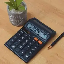Calculadoras,Calculadora Doble Pantalla Lcd A Pila Comercio Negocio Colegio - 8588