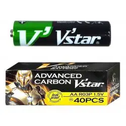 Pilas y Baterias,Pack 40 Pilas Bateria Carbon AA Para Control Remoto Reloj