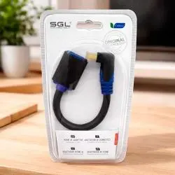 Adaptadores y Cables,Copla Adaptador Para Hdmi Angulo 90 En L Cable Flexible Pantalla Tv Led Pc Notebook