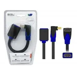 Adaptadores y Cables,Copla Adaptador Para Hdmi Angulo 90 En L Cable Flexible Pantalla Tv Led Pc Notebook