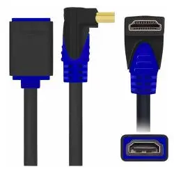 Adaptadores y Cables,Copla Adaptador Para Hdmi Angulo 90 En L Cable Flexible Pantalla Tv Led Pc Notebook