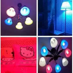 Ampolletas,Ampolleta Color Decoracion Espiral Fiesta Soquete E27 - ROJA