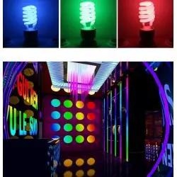 Ampolletas,Ampolleta Color Decoracion Espiral Fiesta Soquete E27 - ROJA