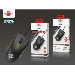 Mouse Gamer,Mouse Gamer Usb Optico Alambrico Retro Iluminado Pc Notebook JS-02