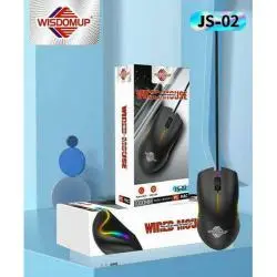 Mouse Gamer,Mouse Gamer Usb Optico Alambrico Retro Iluminado Pc Notebook JS-02