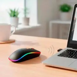 Mouse,Mouse Óptico Inalámbrico Recargable Pc Notebook