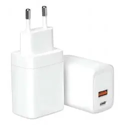 Cargador de Celular y Baterías,Cargador Adaptador De Pared Doble Usb Tipo C Corriente - 15551