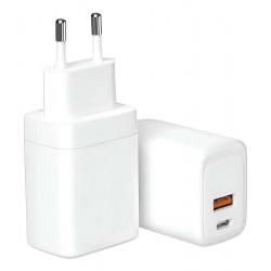 Cargador de Celular y Baterías,Cargador Doble Usb Tipo C Corriente Adaptador De Pared - A GRANEL