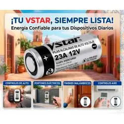 Pilas y Baterias,Pila 23a 12v Para Control Vehiculo Auto Alarma Casa Timbre - VSTAR