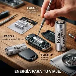 Pilas y Baterias,Pila 23a 12v Para Control Vehiculo Auto Alarma Casa Timbre - VSTAR