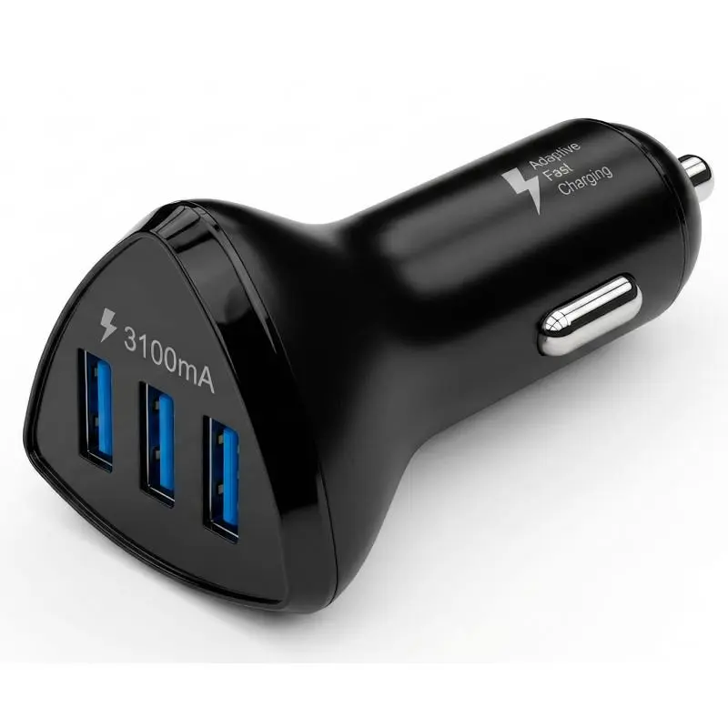 Cargador para Automóvil,Cargador Celular Auto 3 Puerto Usb Carga Rapida Linterna Gps