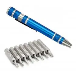 Set Kit Destornillador Precision Metal Mini Celular Notebook 8 En 1