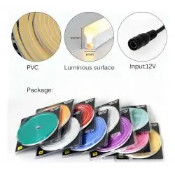 Cintas y Tiras LED,Tira Cinta Led Luz Neon 5 Mtrs Flexible Adhesiva Decoracion