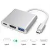 Hub USB,Conversor Adaptador Pantalla Hdmi Usb Tipo C Notebook Celular Pc