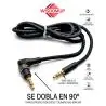 Cables de Audio,Cable Audio Auxiliar TRRS 3.5mm Angulo L 4 polos 3 rayas - YP14