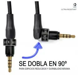 Cables de Audio,Cable Audio Auxiliar TRRS 3.5mm Angulo L 4 polos 3 rayas - YP14