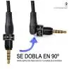 Cables de Audio,Cable Audio Auxiliar TRRS 3.5mm Angulo L 4 polos 3 rayas - YP14