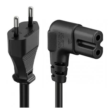 Cables de Poder,Cable Poder Tipo 8 Tv Conector En L Television Radio Enchufe