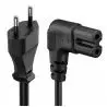 Cables de Poder,Cable Poder Tipo 8 Tv Conector En L Television Radio Enchufe