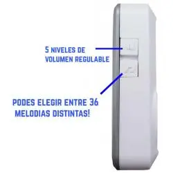Cables y Accesorios Seguridad,Timbre Inalambrico De Puerta Porton Casa Oficina Habitacion - AC-161