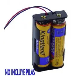 Otros,Caja Porta Pilas 2 Celdas Bateria AA Fuente Poder Doble