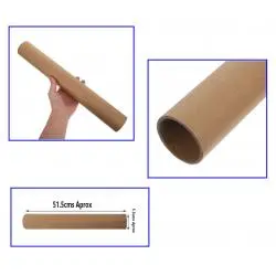 Artículos de Oficina,Pack 2 Tubo Carton Largo Grueso 50 x 5cm Resistente Multiuso