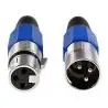 Adaptadores de Audio,2 Conectores Xlr Canon Repuesto Cable Microfono Guitarra Mix