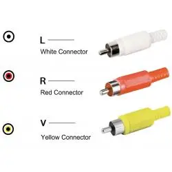 Adaptadores de Audio,Set De Conectores RCA Audio Video Macho Repuesto Para Armar