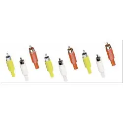 Adaptadores de Audio,3X Set De Conectores RCA Audio Video Macho Repuesto Para Armar