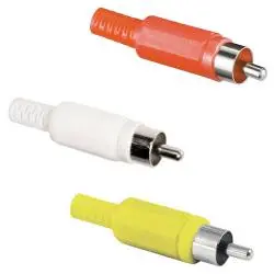 Adaptadores de Audio,3X Set De Conectores RCA Audio Video Macho Repuesto Para Armar