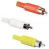 Adaptadores de Audio,3X Set De Conectores RCA Audio Video Macho Repuesto Para Armar