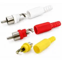 Adaptadores de Audio,3 Set Conectores Rca Audio Video Repuesto Soldar Armar Juego