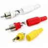 3X Set De Conectores RCA Audio Video Macho Repuesto Para Armar