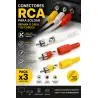 Set De Conectores RCA Audio Video Macho Repuesto Para Armar