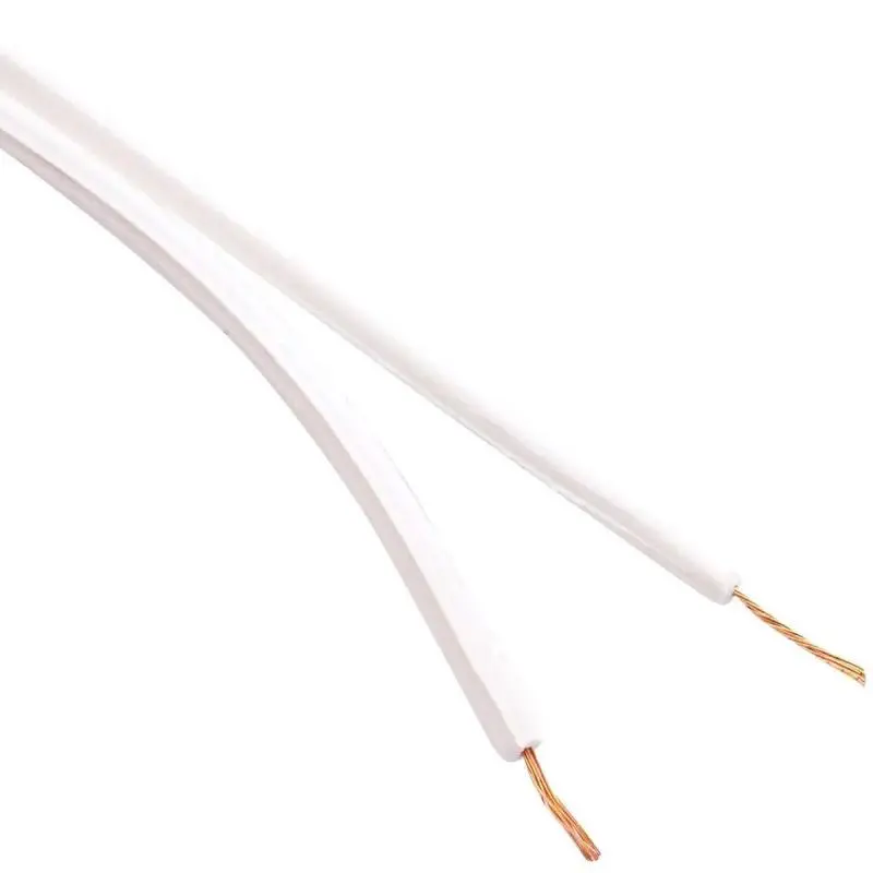 Cables de Audio,Cable Parlante 5 Metros Paralelo Audio Sonido Radio Equipo - Blanco