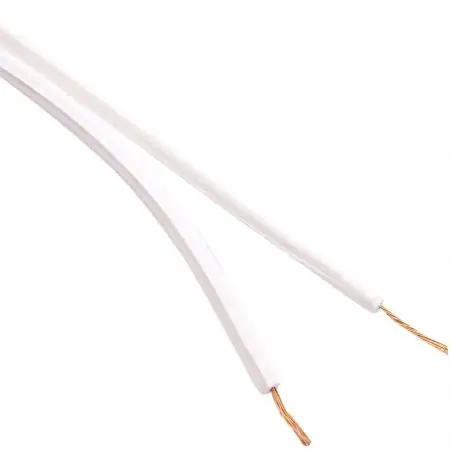 Cables de Audio,Cable Parlante 5 Metros Paralelo Audio Sonido Radio Equipo - Blanco