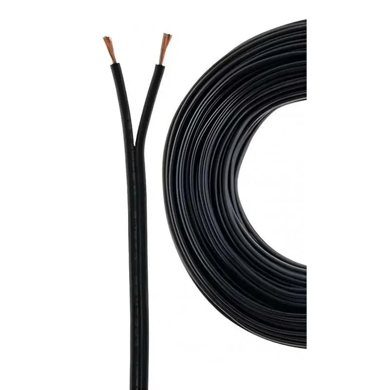 Cables de Audio,Cable Parlante 5 Metros Paralelo Audio Radio Amplificador - Negro