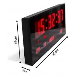 Relojes,Reloj Digital Luz Led Pared Mural Iluminado Numeros Rojos - 3615