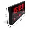 Relojes,Reloj Digital Luz Led Pared Mural Iluminado Numeros Rojos - 3615